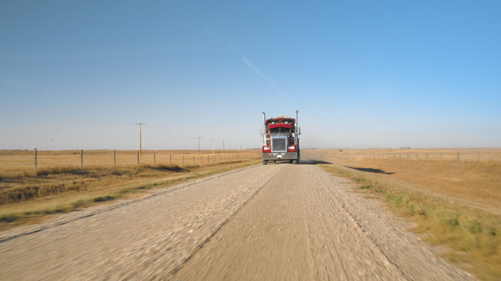 Red Truck Driving